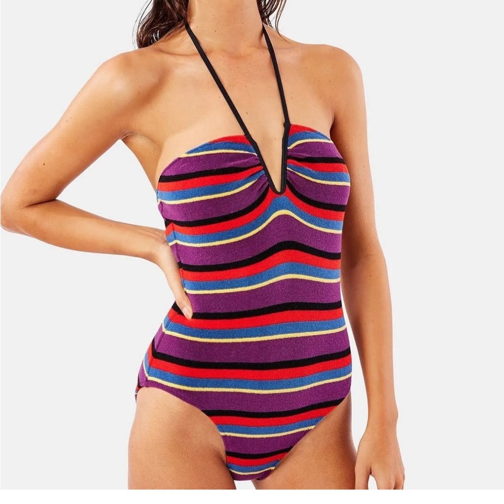 Solid and Striped Heather One-Piece Swimsuit